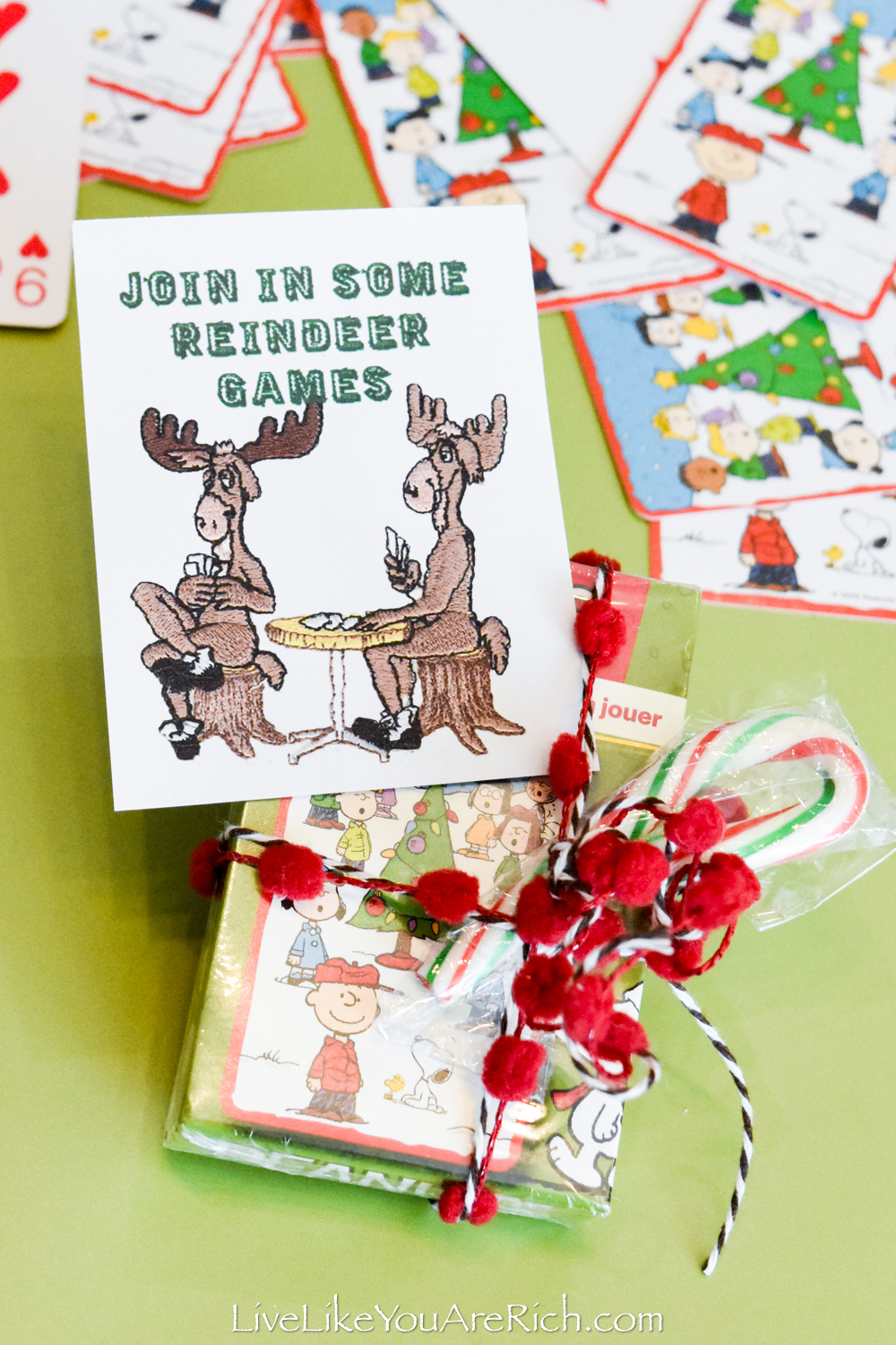 Neighbor Christmas Gift: Playing Cards Plus Reindeer Games Printable - Live  Like You Are Rich